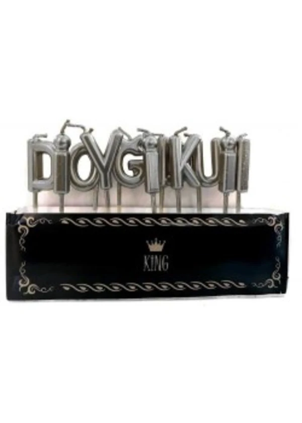 İyiki Doğdun Gümüş Mum Seti