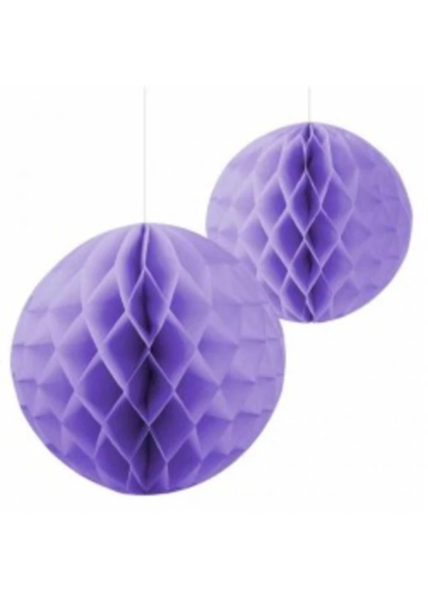 ?İkili Lila Petek Top Süs