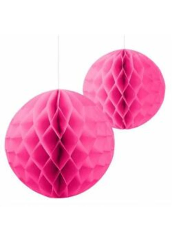 İkili Fuşya Petek Top Süs