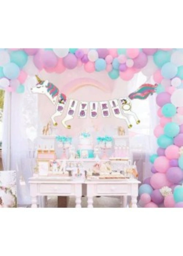 Unicorn At Şekilli İyi Ki Doğdun Banner