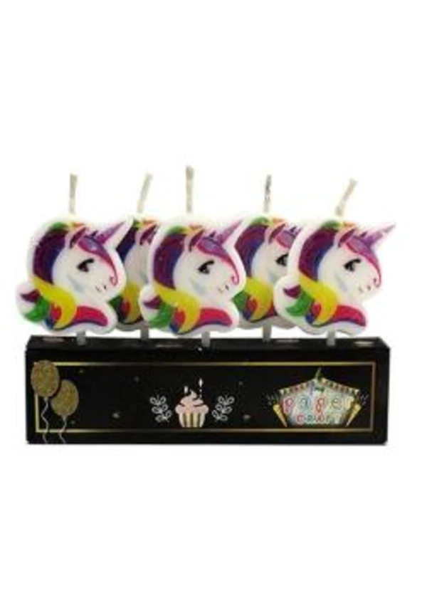 Unicorn Temalı Mum Seti 5'li