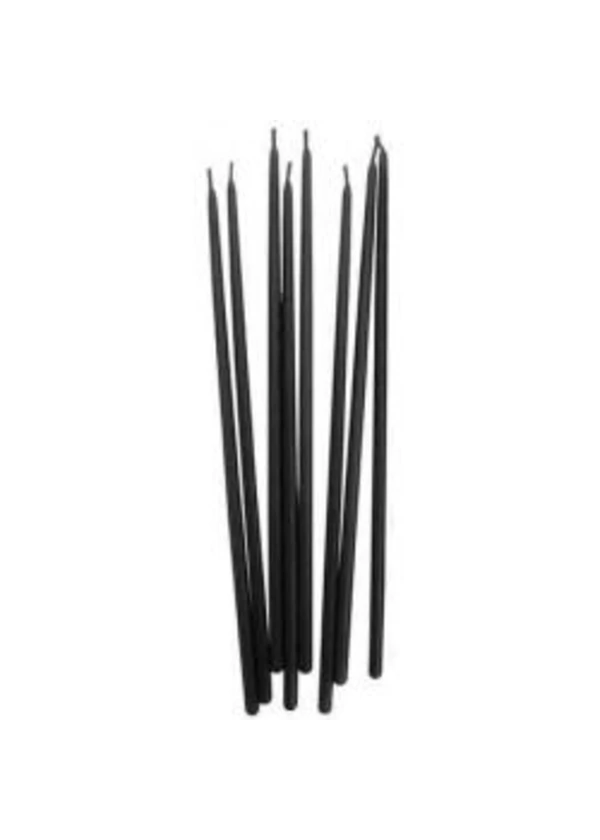 13cm Siyah Mum 6'lı