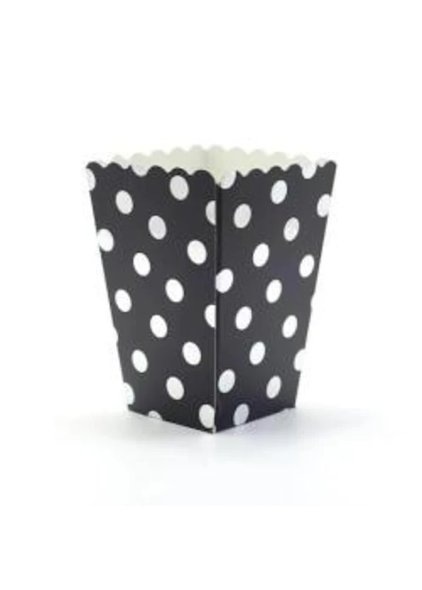 Beyaz Puantiyeli Siyah Mısır Kutusu 10'lu