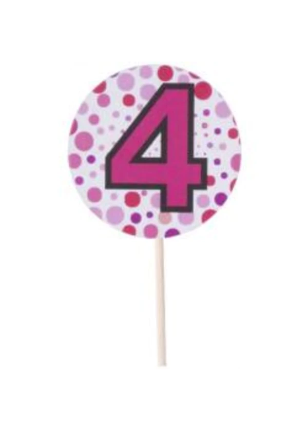 4 Yaş pembe Puantiyeli Kürdan 20'li