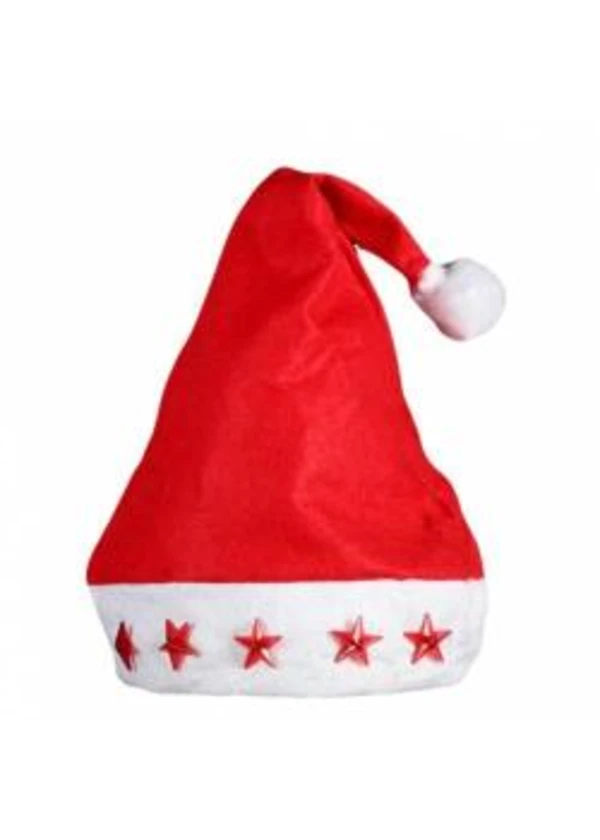Yıldız Işıklı Noel Baba Şapkası
