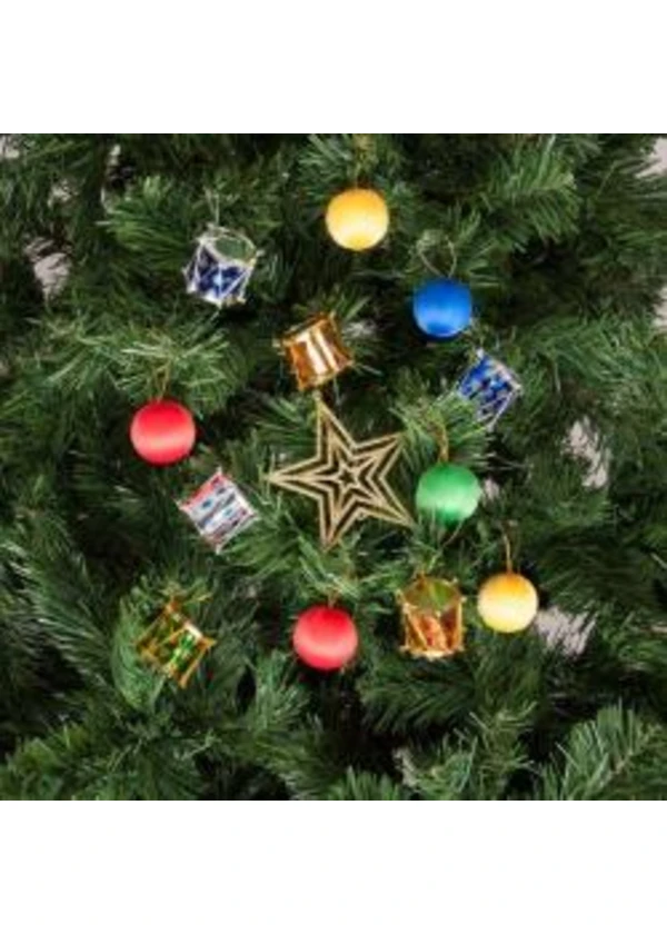 Yılbaşı Ağacı Süsleme Seti Lüks Yıldızlı 12'li