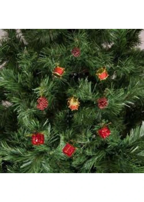 Yılbaşı Ağacı Süsleme Seti Lüks Kırmızı 12'li