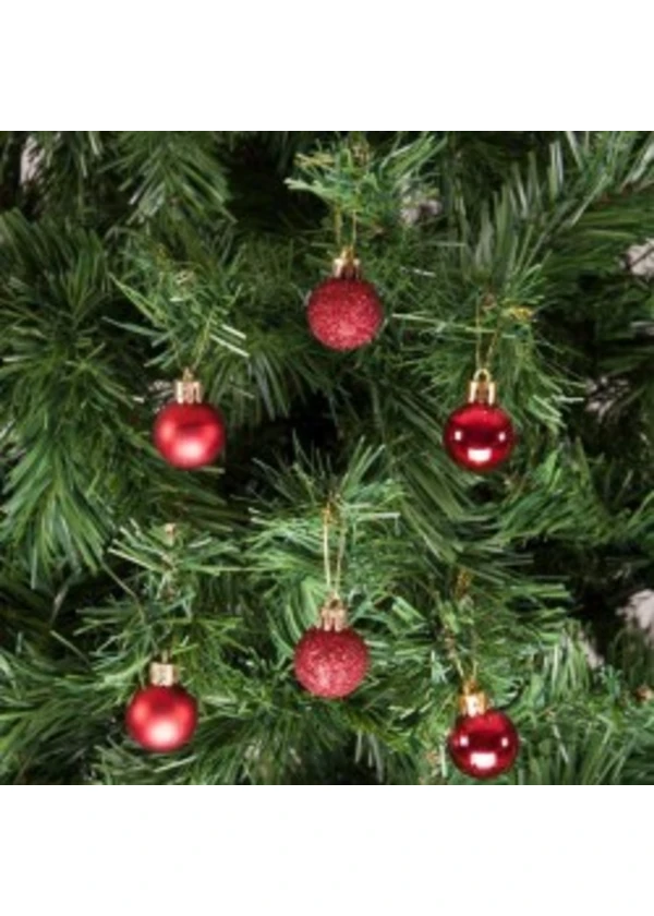 Yılbaşı Ağacı Süsleme Topları Kırmızı 5cm 24'lü