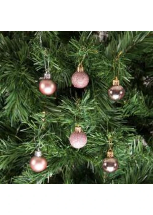 Yılbaşı Ağacı Süsleme Topları Rose Gold 3cm 24'lü