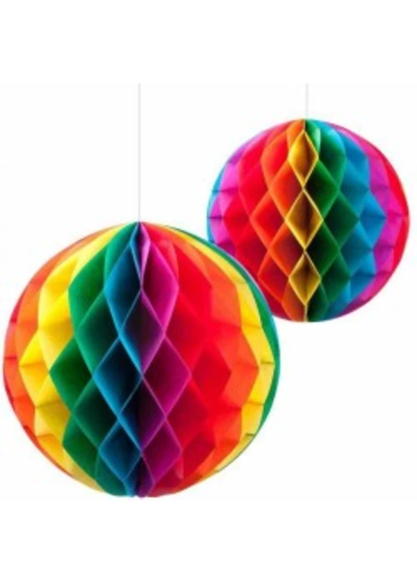 Rengarenk Petek Top Süs 2'li