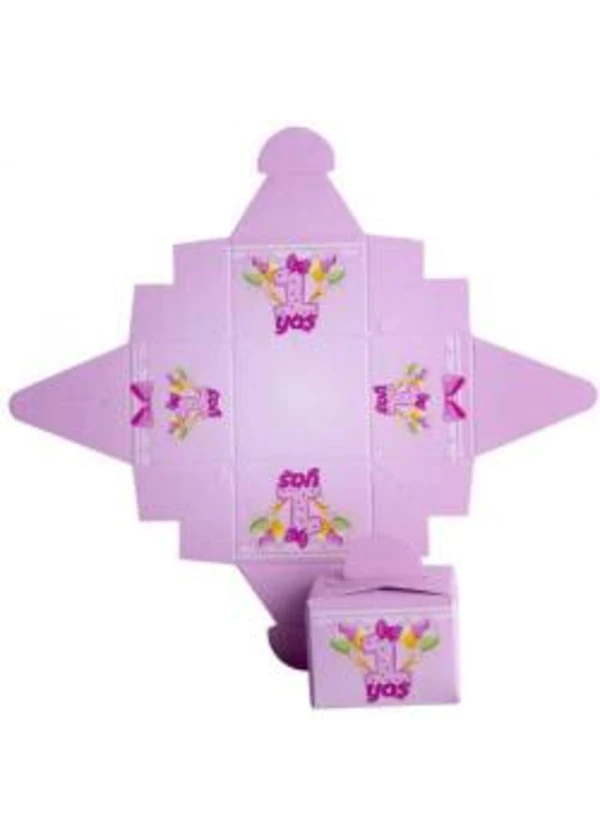 1 Yaş Pembe Lokum Kutusu 50'li