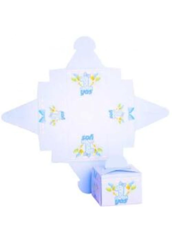 1 Yaş Mavi Lokum Kutusu 50'li