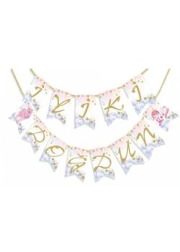 Unicorn İyi ki Doğdun Altın Harf Banner