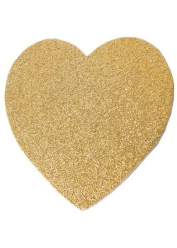 Kalp Altın Strafor Süs 25CM