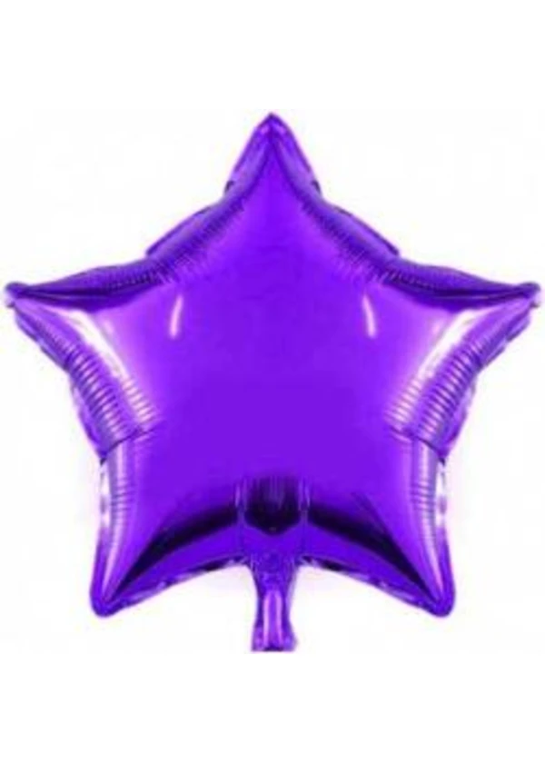 Mor Yıldız Folyo Balon 25cm