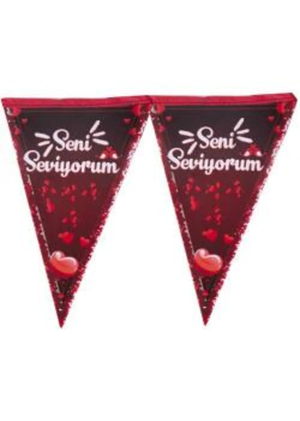 Seni Seviyorum Üçgen Flama