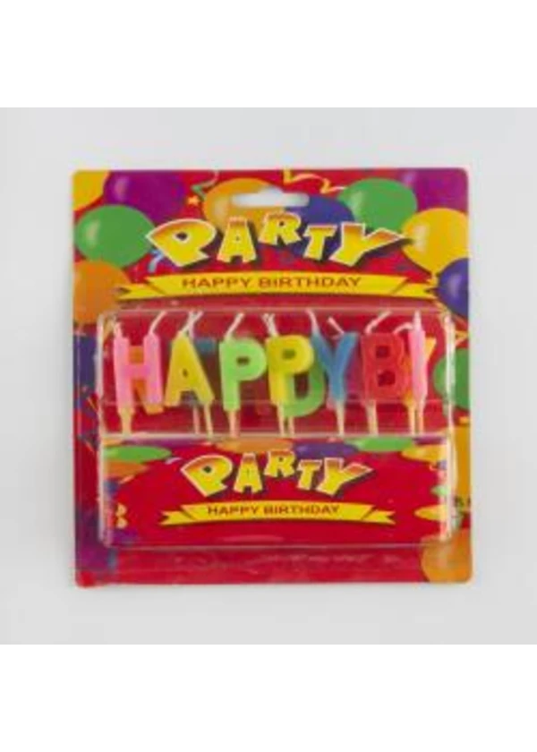 Happy Birthday Renkli Kürdan Mum Seti