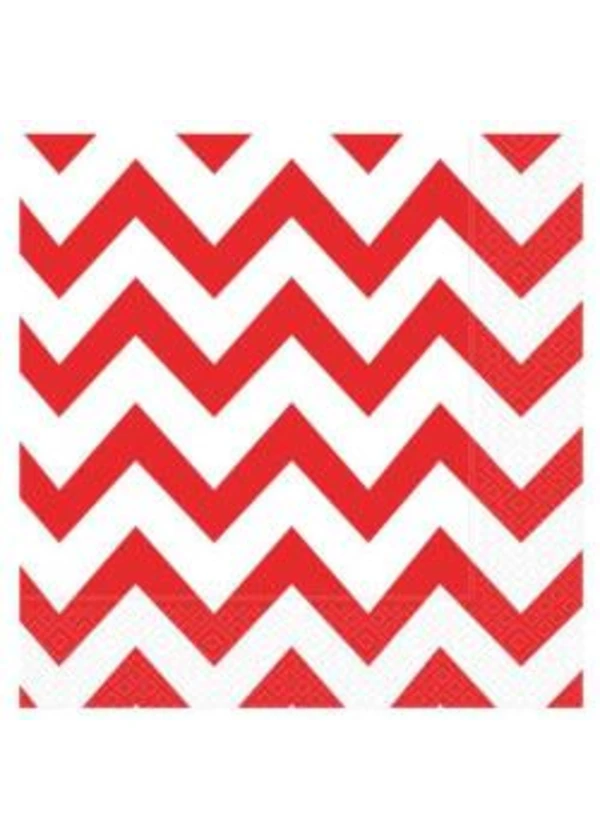 Kırmızı Zigzag Peçete 20'li