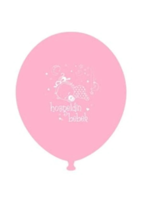 Hoşgeldin Bebek Pembe Balon 5'li Paket