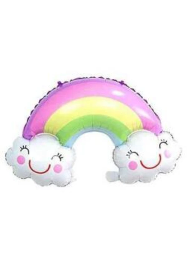 Sevimli Bulutlar Gökkuşağı Folyo Balon 70x40cm