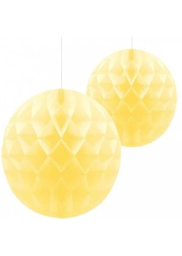 İkili Sarı Petek Top Süs