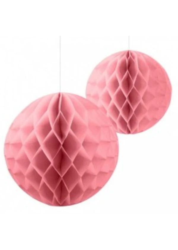 İkili Pembe Petek Top Süs