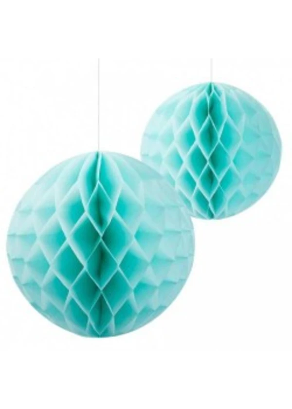 İkili Mavi Petek Top Süs