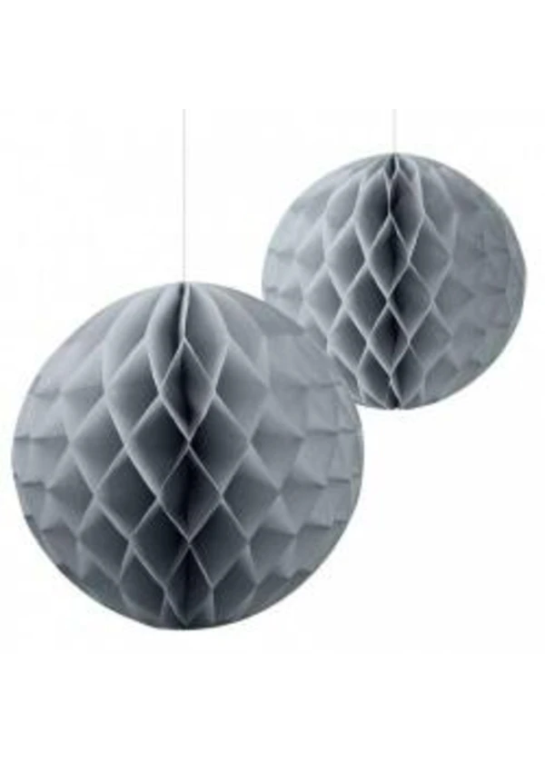 İkili Gümüş Petek Top Süs