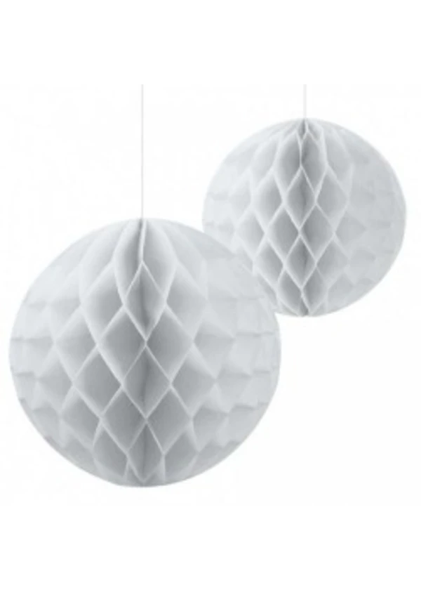 İkili Beyaz Petek Top Süs