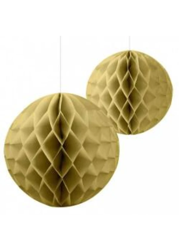 İkili Altın Petek Top Süs