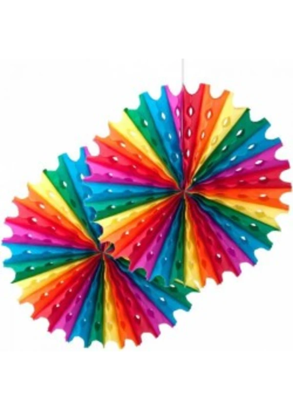 İkili Yelpaze Süs Renkli