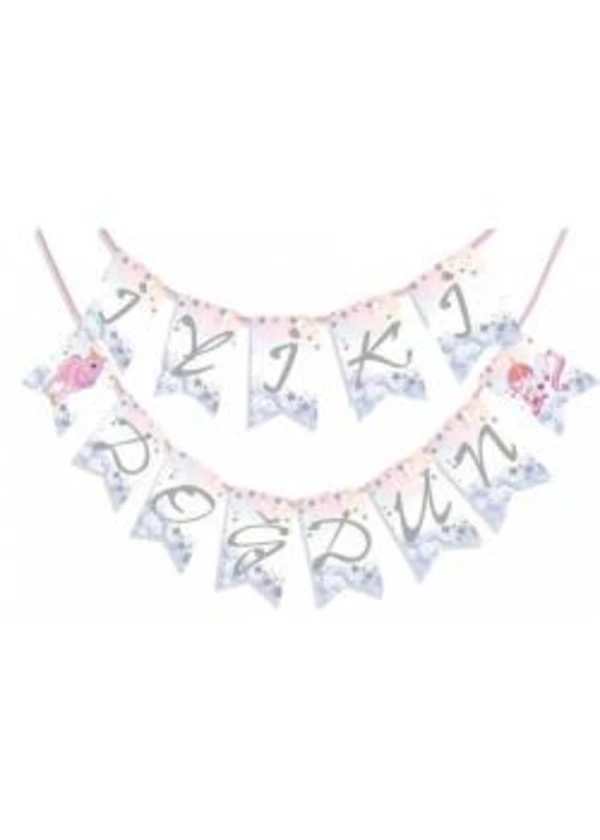 Unicorn İyi ki Doğdun Gümüş Harf  Banner