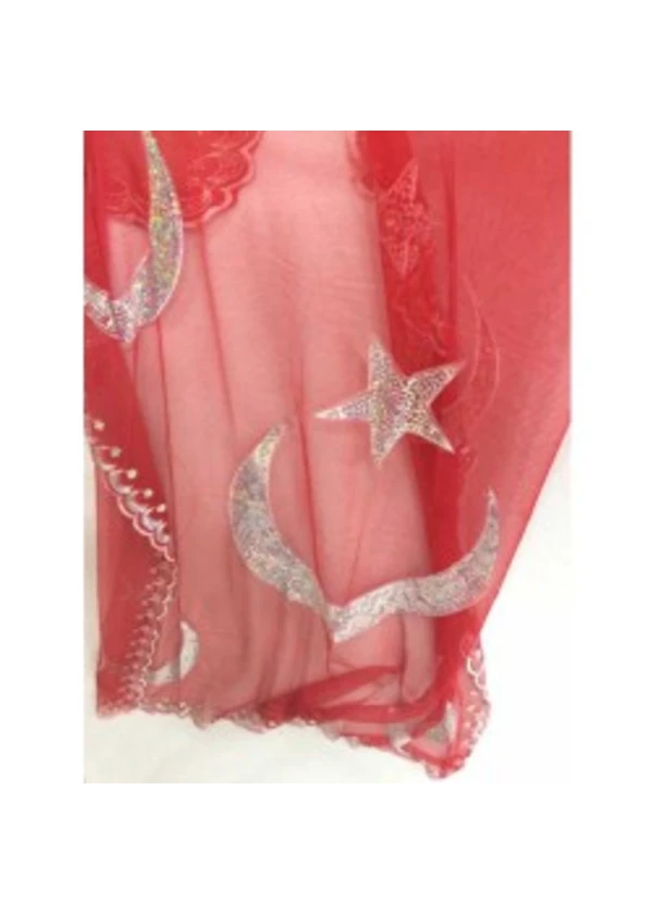 Asker Yüz Kına Örtüsü Kırmızı Ay Yıldız