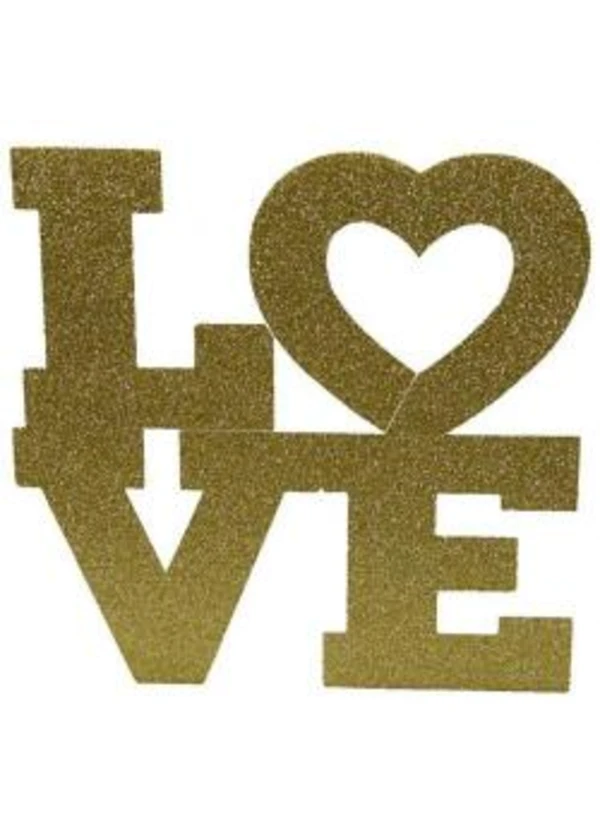 Love Altın Strafor Süs 45x48cm