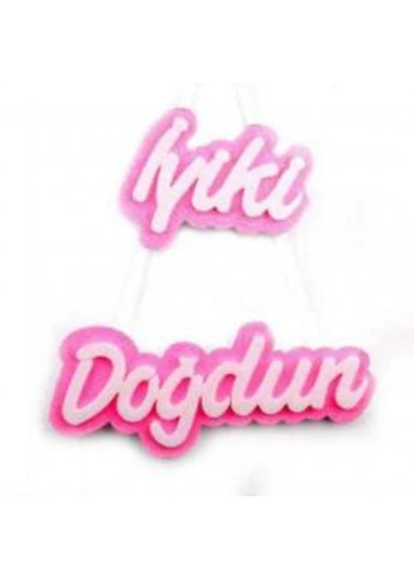 İyi Ki Doğdun İpli Pembe Strafor Süs