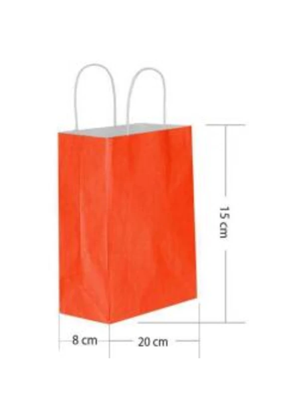 Kırmızı Büküm Saplı Kağıt Çanta 15x20cm 25ad.