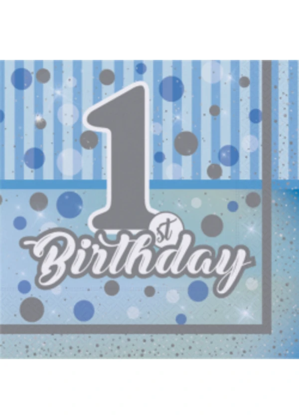 Pırıltılı 1 Yaş Erkek Peçete