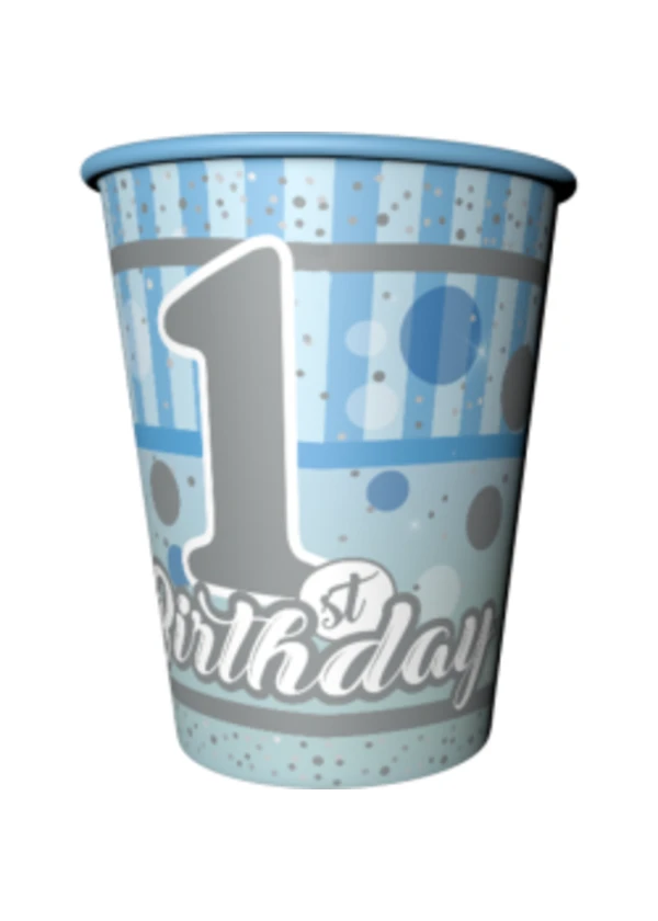 Pırıltılı 1 Yaş Erkek Bardak 8'li