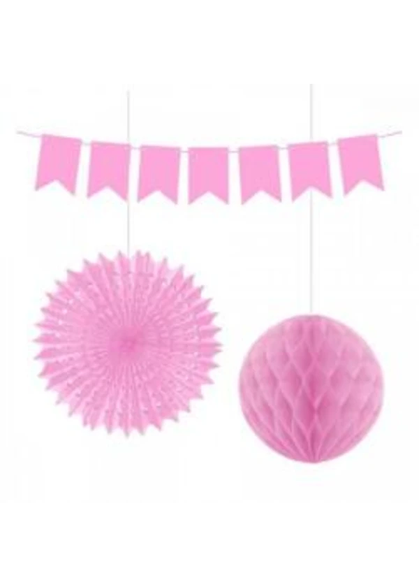 Pembe Dekorasyon Süs Seti