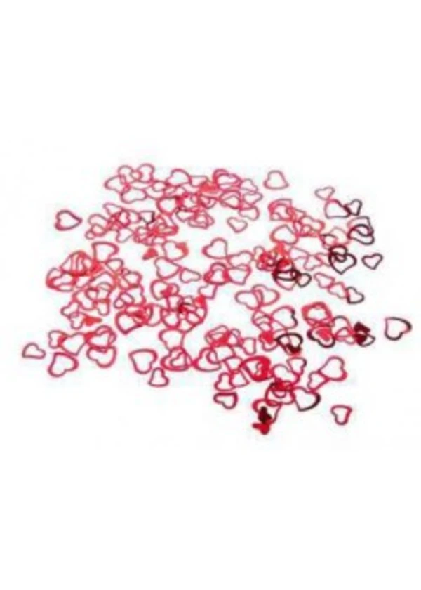 İçi Boş Kırmızı Kalp Masa Konfeti