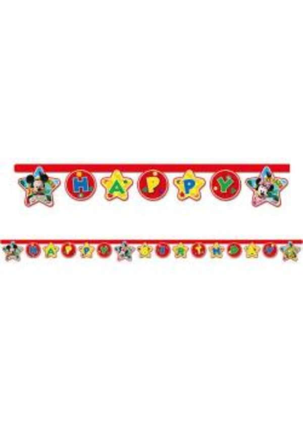 Mickey Playful Happy Birthday Harf Banner