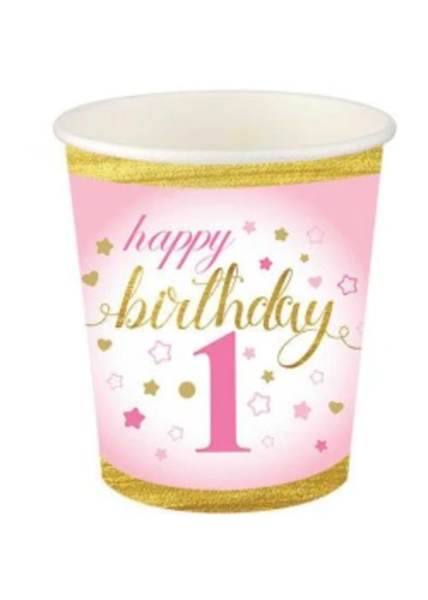 Küçük Yıldızlar 1 Yaş Kız Karton Bardak