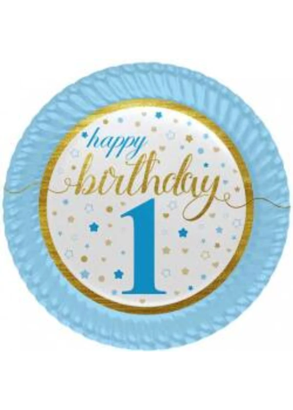 Küçük Yıldızlar 1 Yaş Erkek Karton Tabak 8'li
