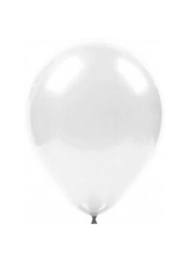 Metalik Beyaz Balon 10'lu Paket