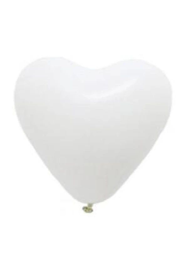 Beyaz Kalp Balon 5'li Paket