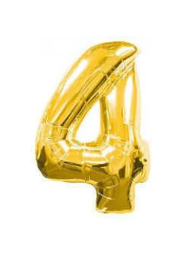 4 Rakam Folyo Balon Altın 40cm