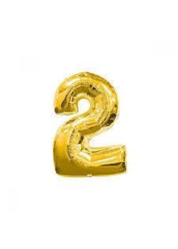 2 Rakam Folyo Balon Altın 40cm