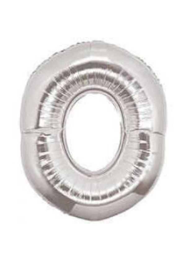 0 Rakam Folyo Balon Gümüş 40cm