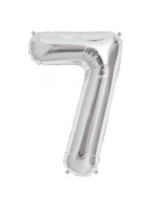 7 Rakam Folyo Balon Gümüş 100cm