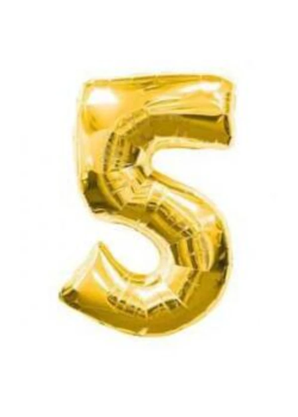 5 Rakam Folyo Balon Altın 100cm